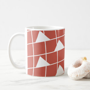 Geometric Checks Triangle Pattern Coffee Mug