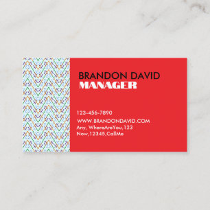 Geometric Chevron Zigzag Mosaic Seamless Pattern Business Card