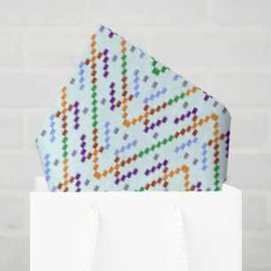 Geometric Chevron Zigzag Mosaic Seamless Pattern Tissue Paper