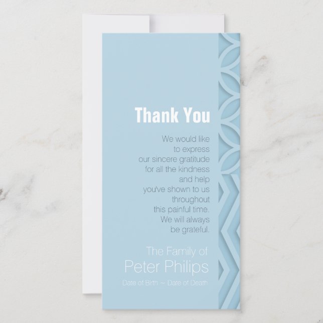 Geometric Choose Colour 1 Sympathy Thank You (Front)