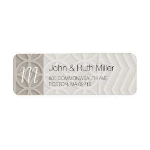 Geometric Choose Colour 3 Monogram Address Labels