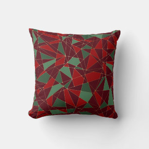 Geometric Christmas modern designer festive Cushion