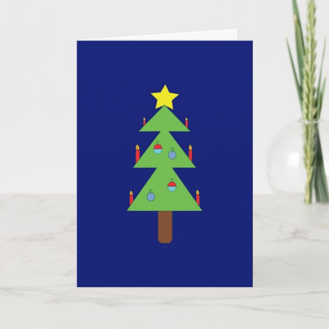Geometric Christmas Tree - A Christmas Card (Front)
