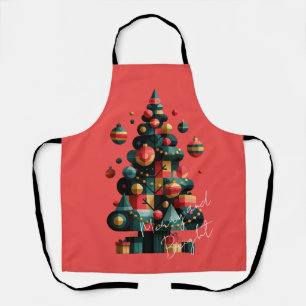 Geometric Christmas Tree Apron