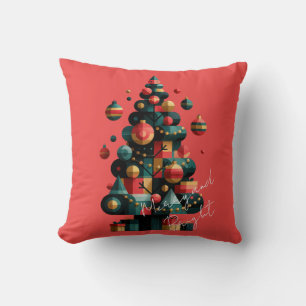 Geometric Christmas Tree Cushion