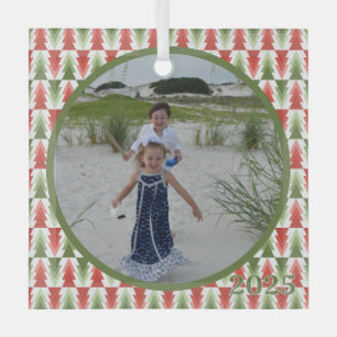 Geometric Christmas Tree Grove Glass Tree Decoration
