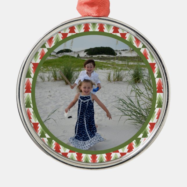 Geometric Christmas Tree Grove Metal Tree Decoration (Front)