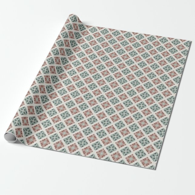 Geometric Christmas Wrapping Paper No. 2 (Unrolled)