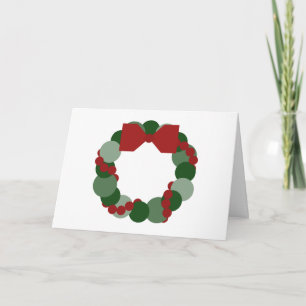 Geometric Christmas Wreath Holiday Card