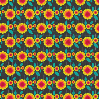 Geometric chrysanthemums apron