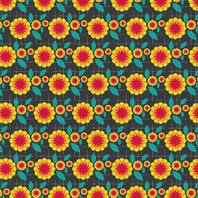 Geometric chrysanthemums cushion (Creator Uploaded)