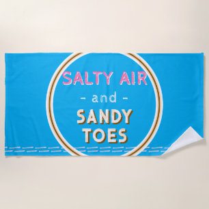 Geometric Circle Blue Pink Salty AIr Sandy Toes Beach Towel