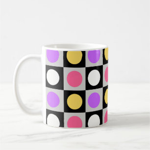 Geometric Circle Dots Pattern Coffee Mug