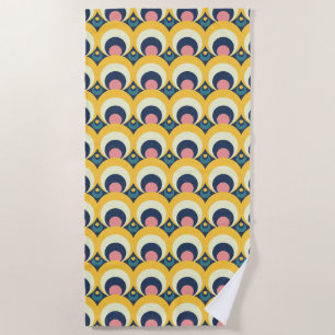 Geometric Circle Pattern Beach Towel