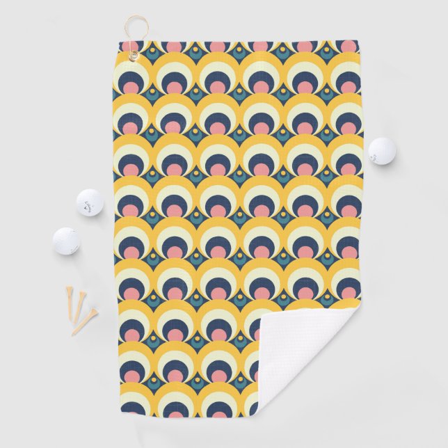 Geometric Circle Pattern Golf Towel (InSitu)