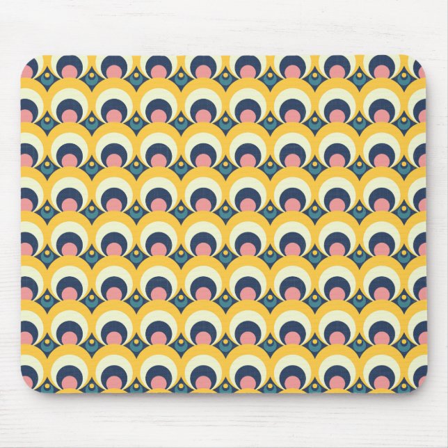 Geometric Circle Pattern Mouse Mat (Front)
