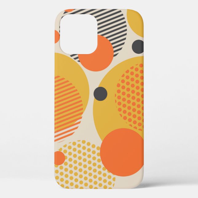 Geometric circle seamless pattern in retro 60s sty Case-Mate iPhone case (Back)