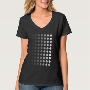 Geometric Circle Solid Transparent Geometry Grid D T-Shirt