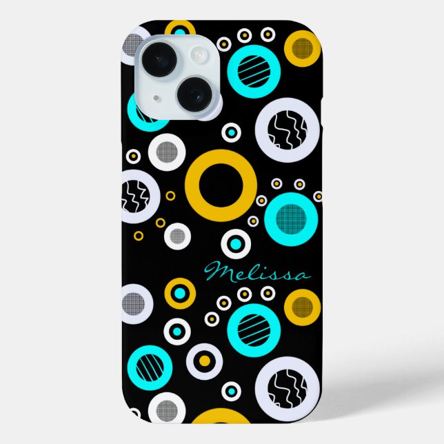 Geometric circles abstract Case-Mate iPhone case (Back)