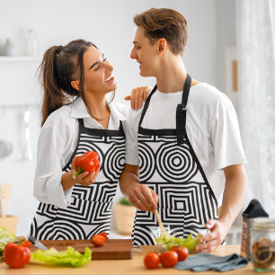 Geometric Circles and Squares Apron
