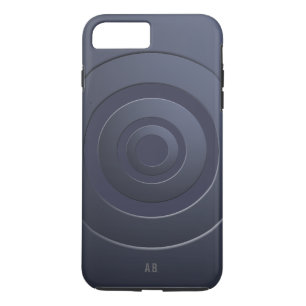 Geometric Circles Modern Blue with any Initials iPhone 8 Plus/7 Plus Case