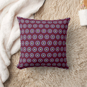 Geometric Circles Pillow – Bold & Pastel Colours