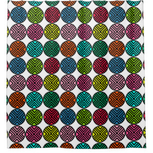 Geometric Circles  Shower Curtain