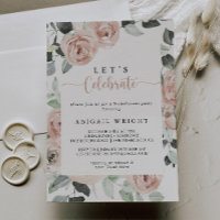 Geometric Classic Floral Let's Celebrate Party