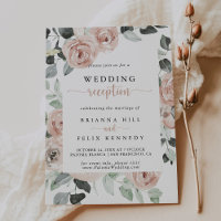 Geometric Classic Pink Rose Wedding Reception 
