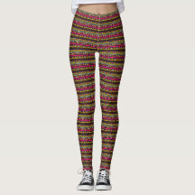 Geometric coffee legging