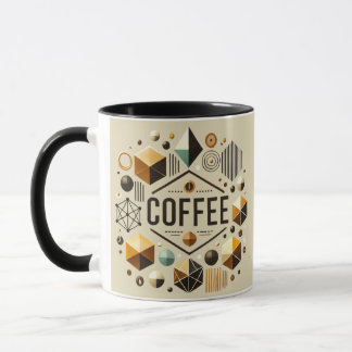 Geometric Coffee Lover  Modern and Stylish Design Mug