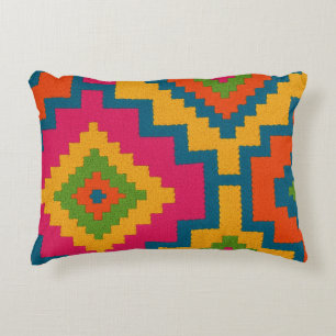 GEOMETRIC COLORED ALMOPHATES DECORATIVE CUSHION
