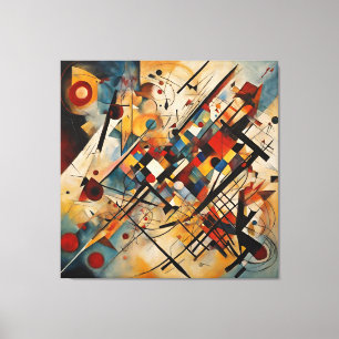 Geometric Colorful Abstract Painting Canvas Print