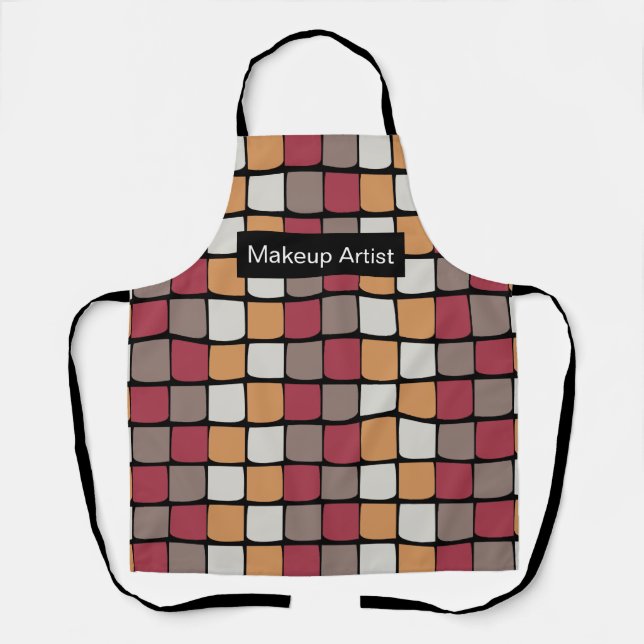 Geometric Colour Block Pattern Apron (Front)