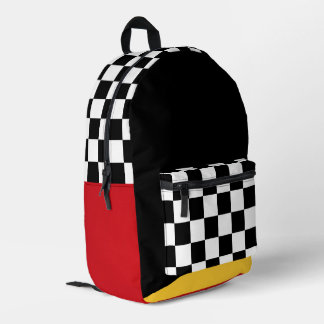 Geometric Colour Block Patterns Printed Backpack