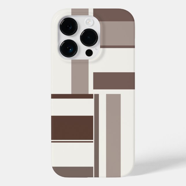 Geometric Colour Block Rectangles - Brown and Beig Case-Mate iPhone Case (Back)