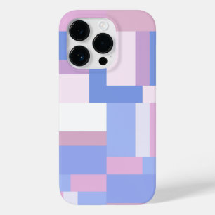 Geometric Colour Block Rectangles - Pink and Blue Case-Mate iPhone 14 Pro Case