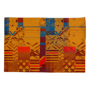 Geometric Colour‑Blocked Motif Modern  Pillowcase