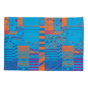 Geometric Colour‑Blocked Motif Modern  Pillowcase