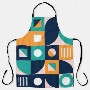 Geometric colour composition template with abstrac apron