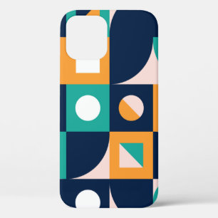 Geometric colour composition template with abstrac iPhone 12 case