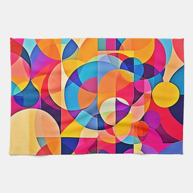  Geometric Colour Emotion Tea Towel (Horizontal)