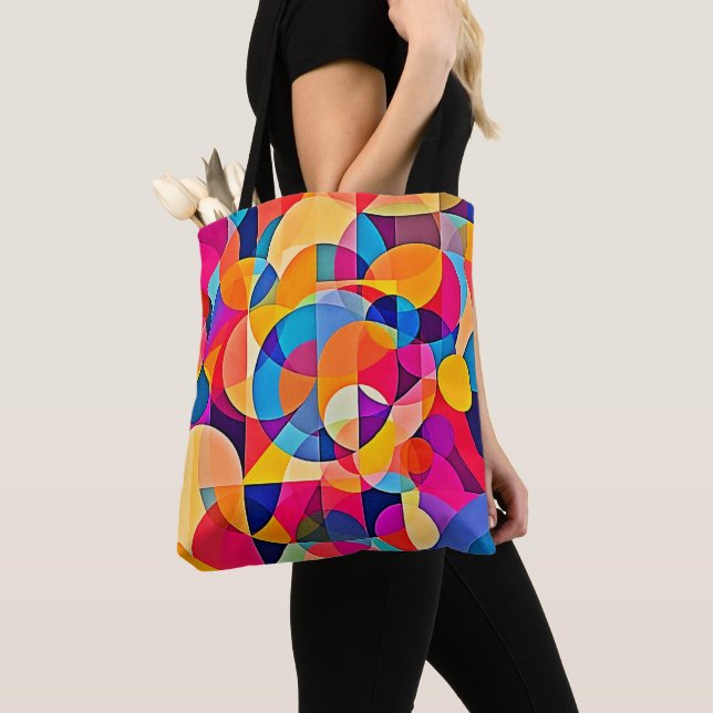  Geometric Colour Emotion Tote Bag (Close Up)