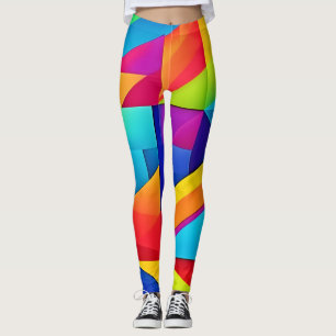 Geometric Colour Kaleidoscope Leggings