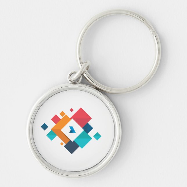 Geometric Colour Keychain (Front)