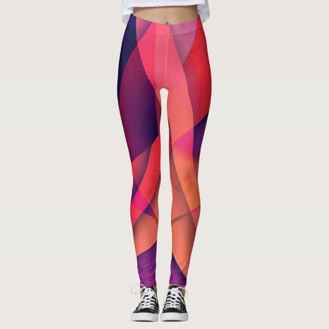 Geometric Colour Leggings (Front)