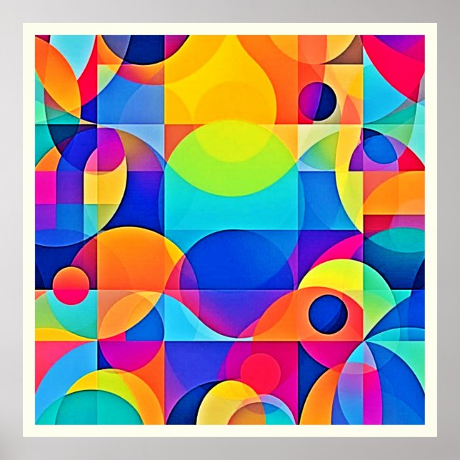 Geometric Colour Symphony Poster (Front)