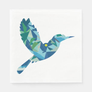 Geometric Coloured Bird Napkin