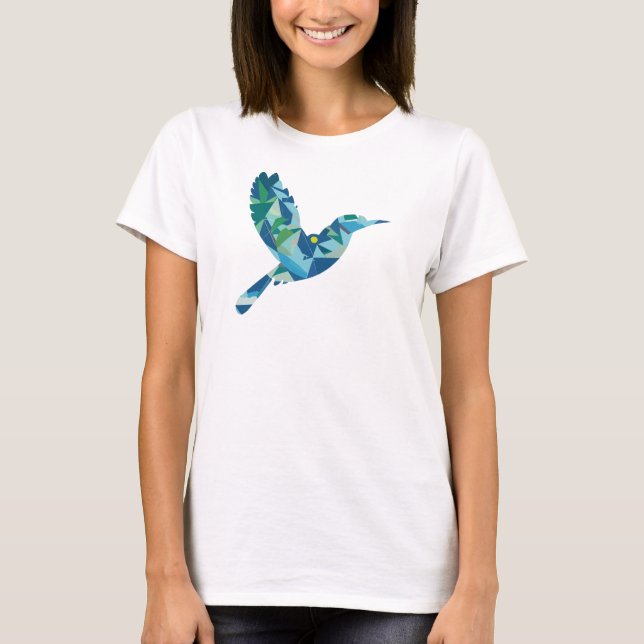 Geometric Coloured Bird T-Shirt (Front)