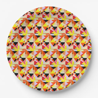 Geometric colourful abstract All-Over-Print Socks Paper Plate